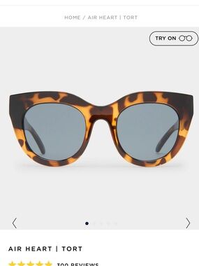 Le Specs Air Heart Tortoiseshell Sunglasses - Tortoise